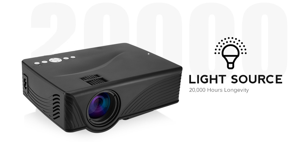 GP - 10 Video Projector Home Theater 2000 Lumens 800 x 480P Support 1080P
