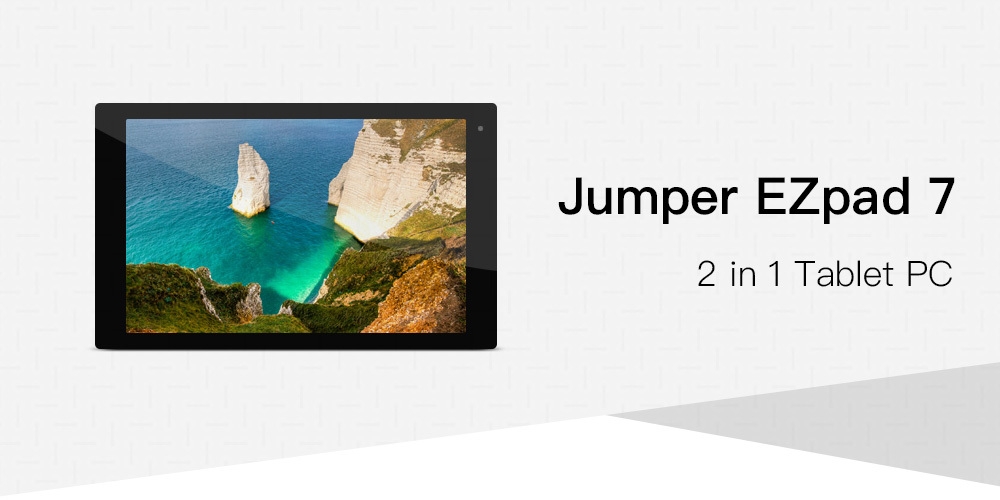Jumper EZpad 7 2-in-1 Tablet PC 10.1 inch Windows 10 Home 64 bit Intel Cherry Trail Z8350 Quad Core 1.44GHz 4GB RAM 64GB eMMC ROM Mini HDMI Front Camera