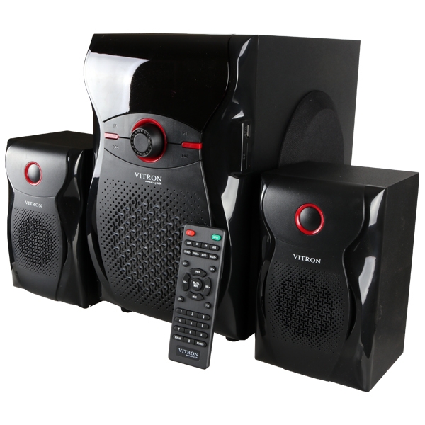 ITRON V604 Home Theater Sound System 2.1 Multimedia BT Full Functional Remote Speaker Subwoofer black 65W v604 2