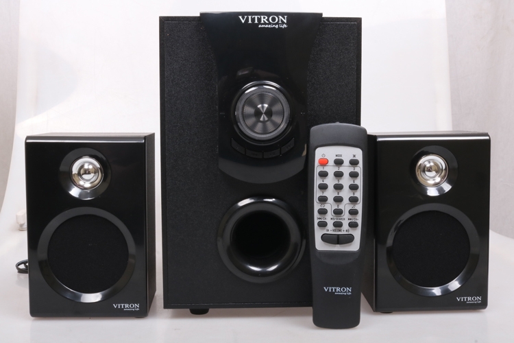 VITRON V411D Sound System 2.1 Functional Remote Speaker Subwoofer black 25w v411d 2