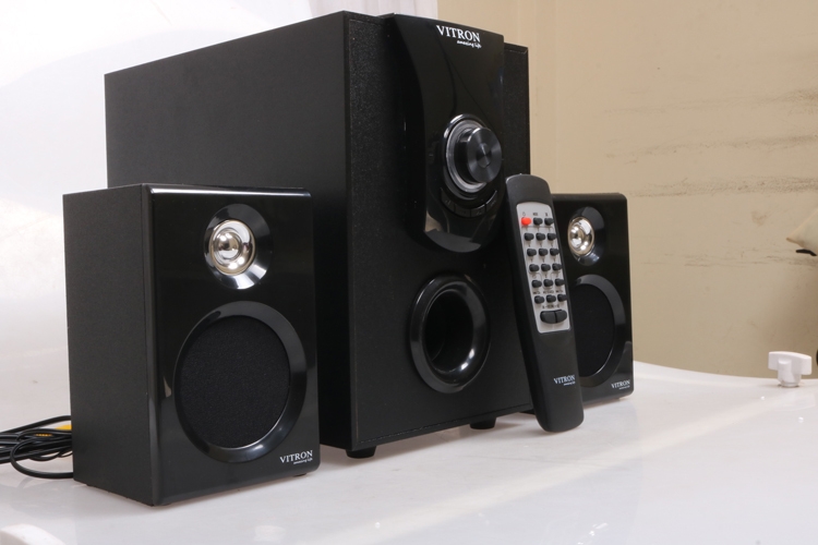 VITRON V411D Sound System 2.1 Functional Remote Speaker Subwoofer black 25w v411d 3