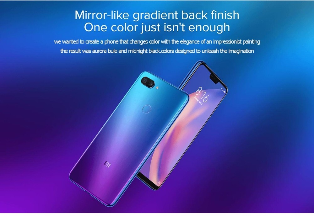 Xiaomi Mi 8 Lite 4G Phablet Android 8.1 6.26 inch Snapdragon 660 Octa Core 2.2GHz 6GB RAM 128GB ROM Dual Rear Cameras