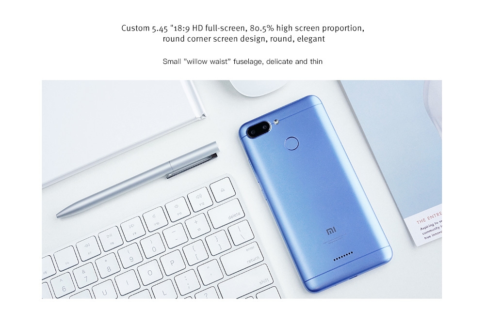 Xiaomi Redmi 6 4G Smartphone 5.45 inch Android 8.1 Helio P22 Octa Core 2.0GHz 4GB RAM 64GB ROM 12.0MP + 5.0MP Rear Camera Fingerprint Sensor 3000mAh Built-in Li-ion